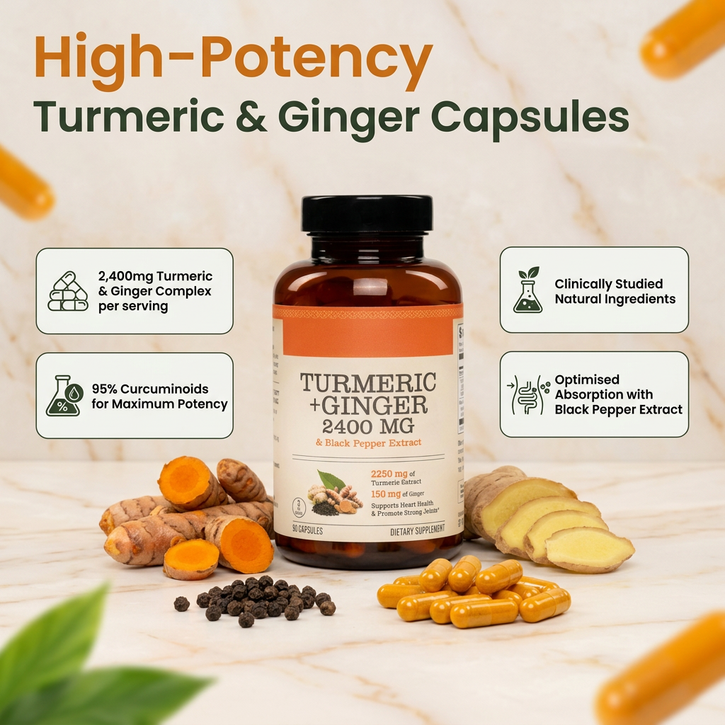 Turmeric & Ginger Capsules (2,400mg)