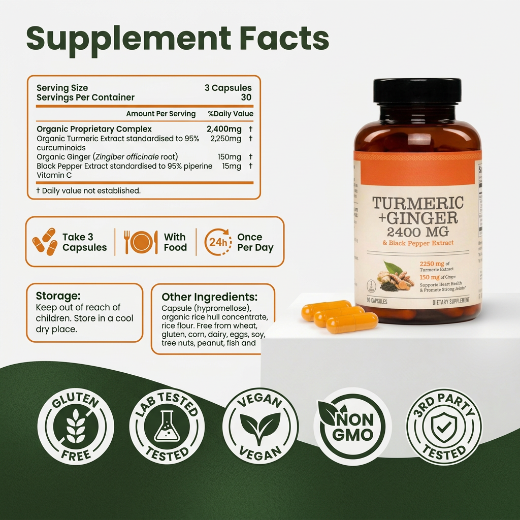 Turmeric & Ginger Capsules (2,400mg)